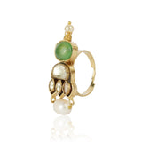 Gold Plated Green Onyx Ring