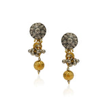 Sterling Silver 92.5 Flower Kundan Earrings