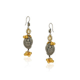 Sterling Silver 92.5 Lakshmi Kundan Earrings