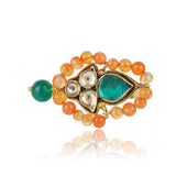 Gold Plated Carnelian Kundan Ring