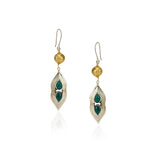 Sterling Silver 92.5 Green Onyx Earrings
