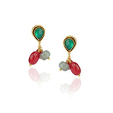 Gold Plated Neel Kundan Druzy Necklace Set