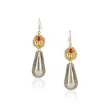 Sterling Silver 92.5  Kundan Drop Earrings