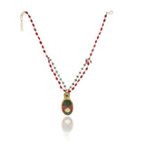 Gold Plated Neel Kundan Druzy Necklace Set