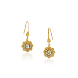 Sterling Silver 92.5 Floral Kundan Earrings