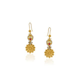 Sterling Silver 92.5 Floral Kundan Earrings