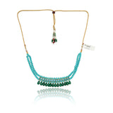 Gold Plated Neel Kundan Turquoise Choker Set