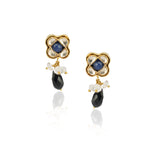 Gold Plated Neel Kundan Lapiz  Necklace Set