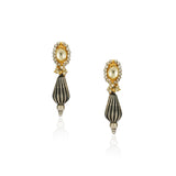 Sterling Silver 92.5  Kundan Drop Earrings