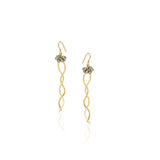 Sterling Silver 92.5 Gold Plated Long Earrings