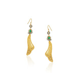 Sterling Silver 92.5  Kundan Wing Earrings