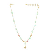 VILANDI GREEN KUNDAN NECKLACE SET