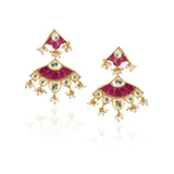 Gold Plated Neel Kundan Pearl Necklace Set