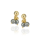 Gold & Silver Plated DOR Grey Pearl Gold Bead String Set
