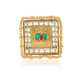 Gold Plated Kundan Ring