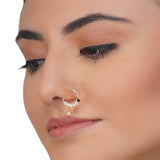 Dainty Rose Plated Zircon Nosepin