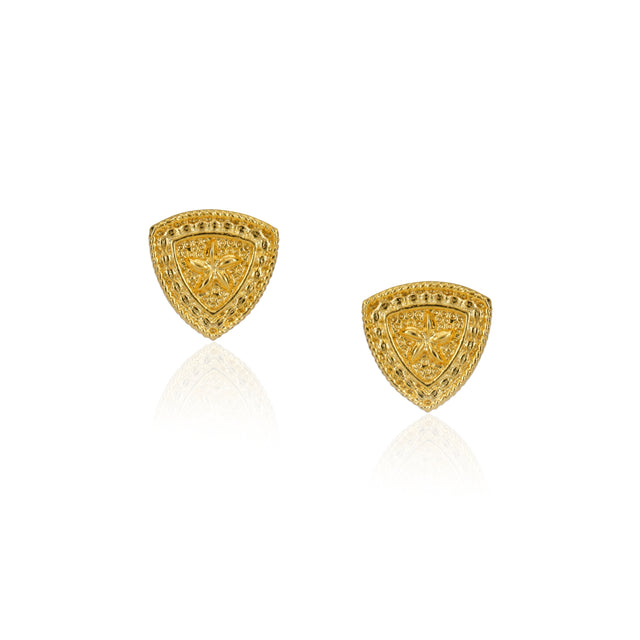 Sterling Silver 92.5 Gold Plated Stud Earrings