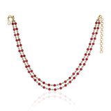 Gold Plated DOR Fluorite Jade String Necklace Set