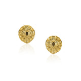 Sterling Silver 92.5 Gold Plated Floral Stud Earrings