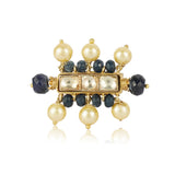 Gold Plated Blue Onyx  Ring