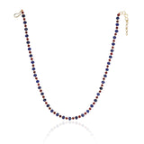 Gold Plated DOR Iolite Onyx String Necklace Set