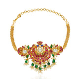 Chaitra Kundan Navarattan Ruby Jadau Choker Necklace Set
