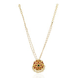 Chaitra Ruby Kundan Floral Necklace Set