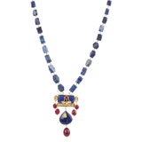 RATNA BLUE TRIANGLE  PENDANT SET