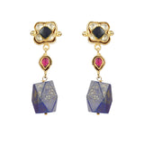 RATNA BLUE TRIANGLE  PENDANT SET