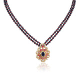 Gold Plated Celestial Ruby Necklace Set