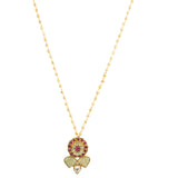 RATNA RED MATAR MALA PENDANT SET