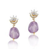 Gold Plated Celestial Amethyst Necklace Set