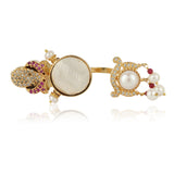 Gold Plated Pearls Ring