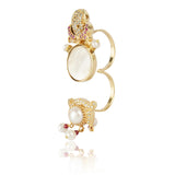 Gold Plated Pearls Ring