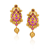 Chaitra Bird Ruby Jadau Stud Earrings