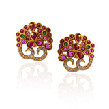 Chaitra Ruby Jadau Stud Earrings