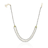 Gold Plated DOR Iolite Peridot String Necklace Set