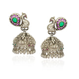 Chaitra Peacock Lakshmi Jhumki Earrings