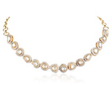 Gold Plated Celestial Zircon Kundan Choker Set