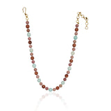 Gold Plated DOR Sunstone Aqua Necklace Set