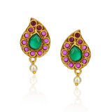 Chaitra Kundan Ambi Stud Earrings