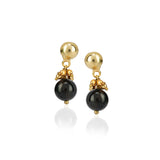 Gold Plated DOR Black Onyx String Necklace Set