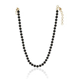 Gold Plated DOR Black Onyx String Necklace Set