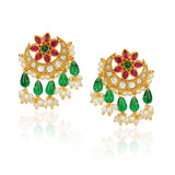 Chaitra Kundan Chandbali Earrings