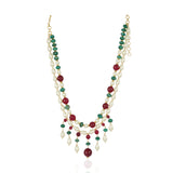 Gold Plated Tarana Green Onyx String