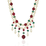 Gold Plated Tarana Green Onyx String