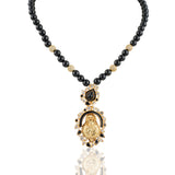 Gold Plated Sankranti Temple Ganesh Necklace Set