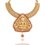 Gold Plated Sankranti Temple Laxmi Necklace Set