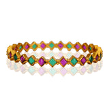 Chaitra Kundan Red Green Bangle each