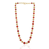 Gold Plated Tarana Carnelian Gold Bead String